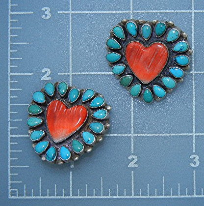 Leo Feeney Sterling Silver Kingman Turquoise Clip Earri