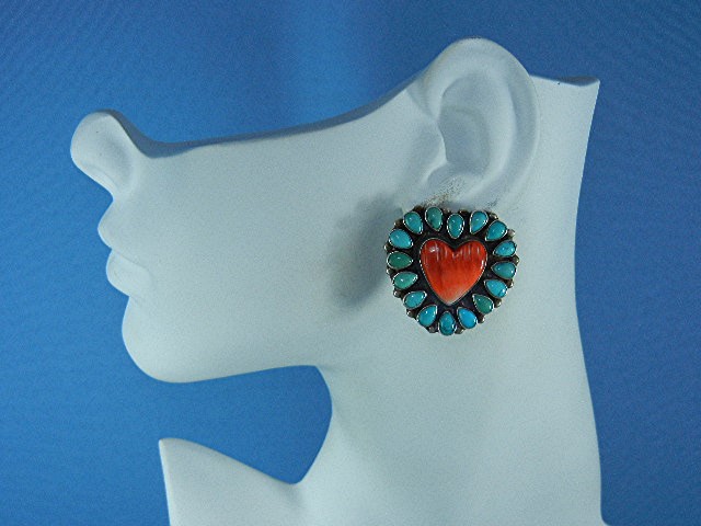 Leo Feeney Sterling Silver Kingman Turquoise Clip Earri