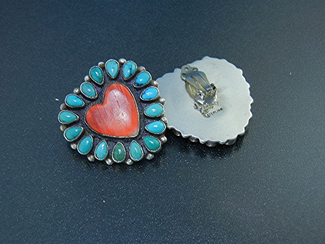 Leo Feeney Sterling Silver Kingman Turquoise Clip Earri