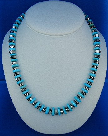 Sleeping Beauty Turquoise Sterling Silver Necklace