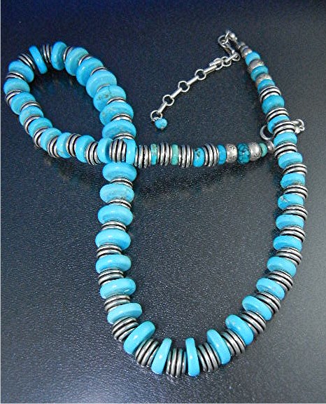 Sleeping Beauty Turquoise Sterling Silver Necklace