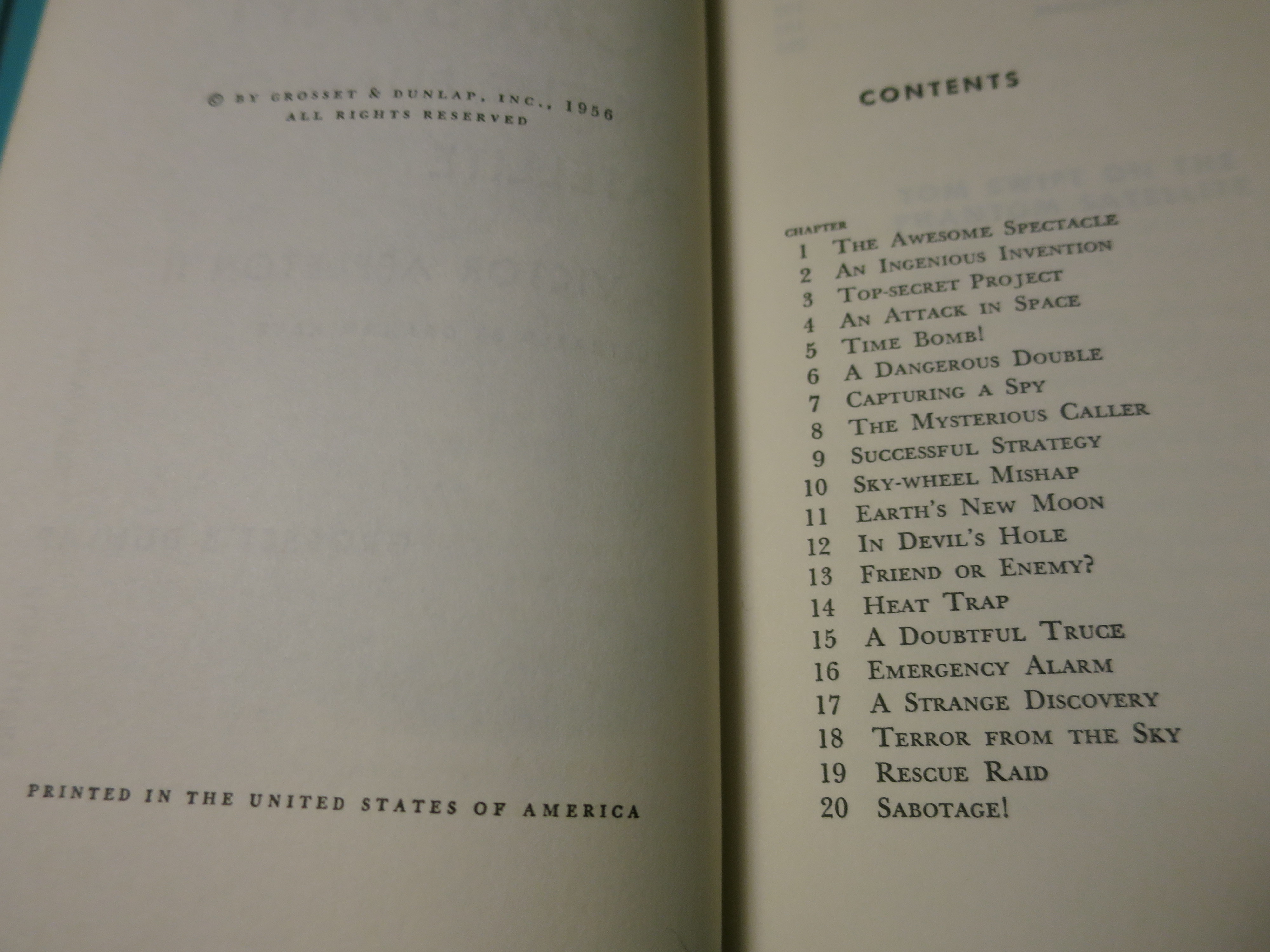 Tom Swift Jr. on the Phantom Satellite 1956