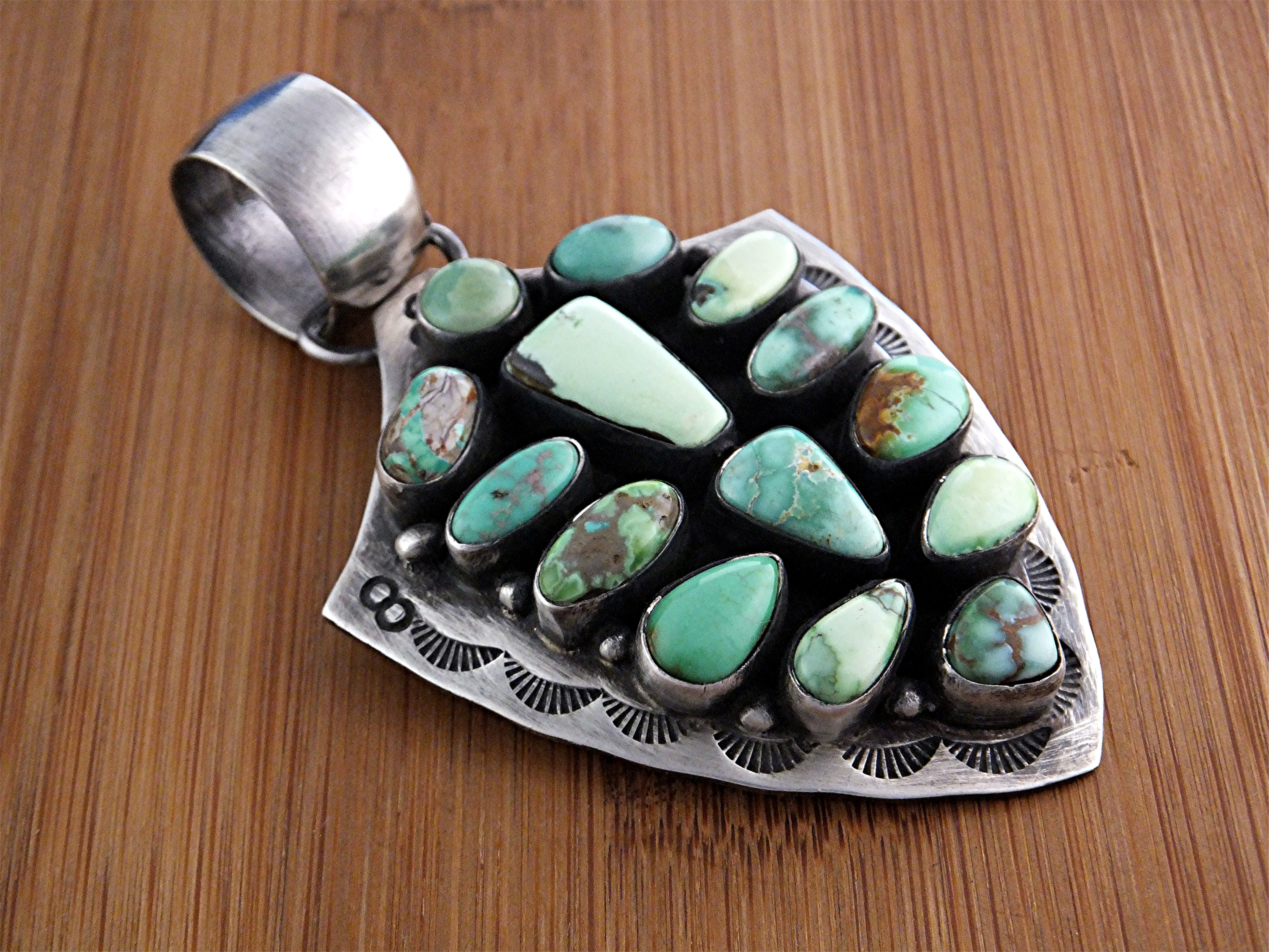 CARICO LAKE Turoise Sterling Silver R. BRD Pendant
