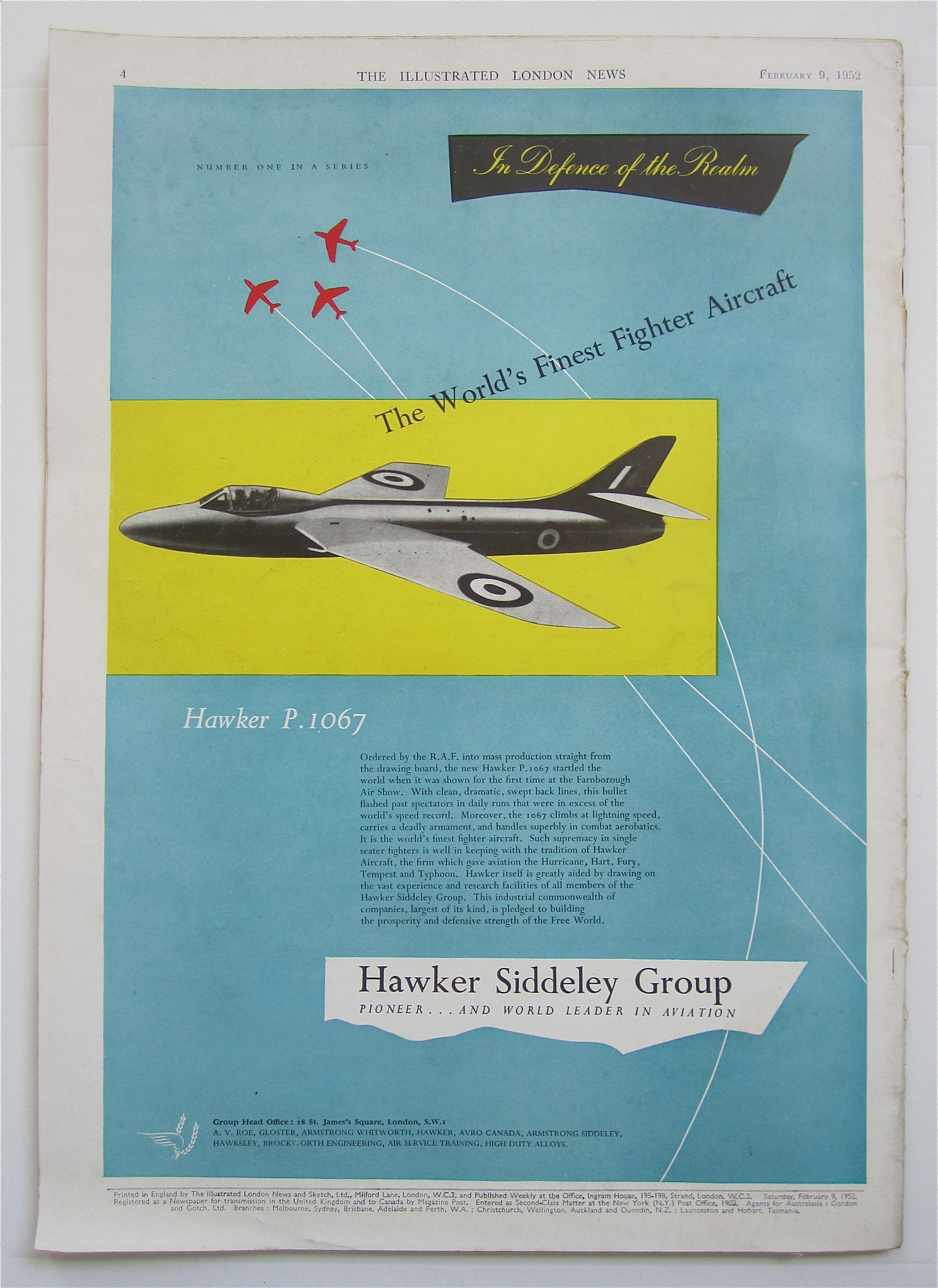 London News Magazine February 9, 1952 Royal Tour