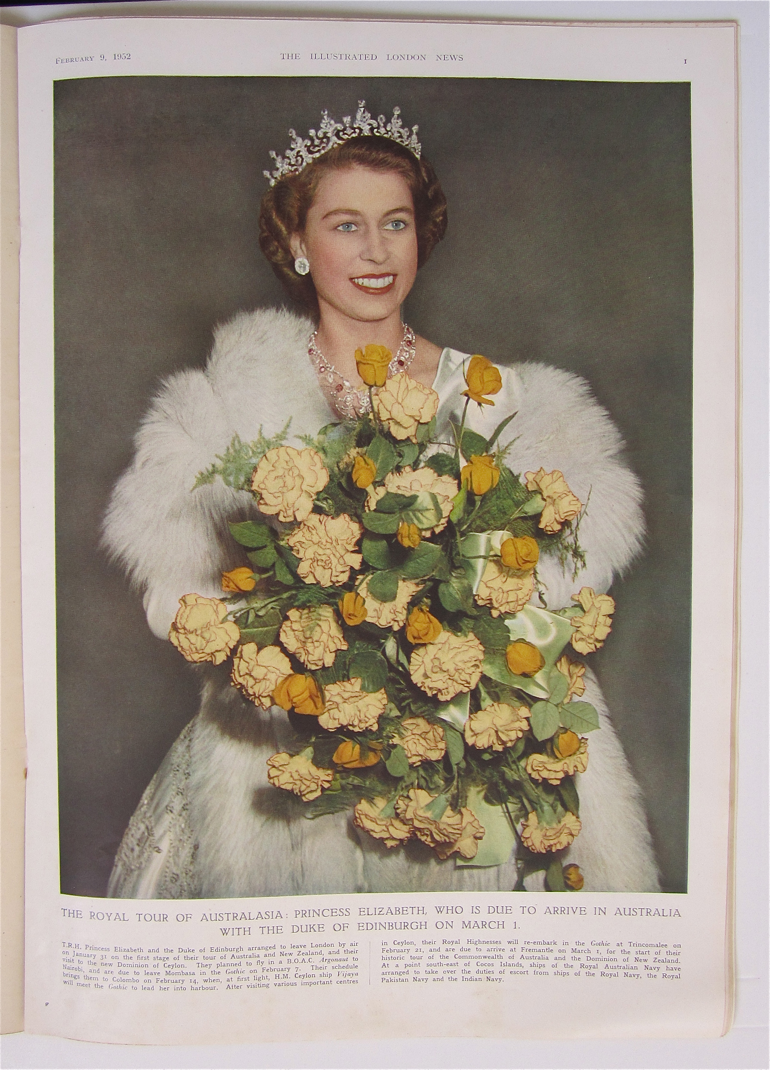 London News Magazine February 9, 1952 Royal Tour