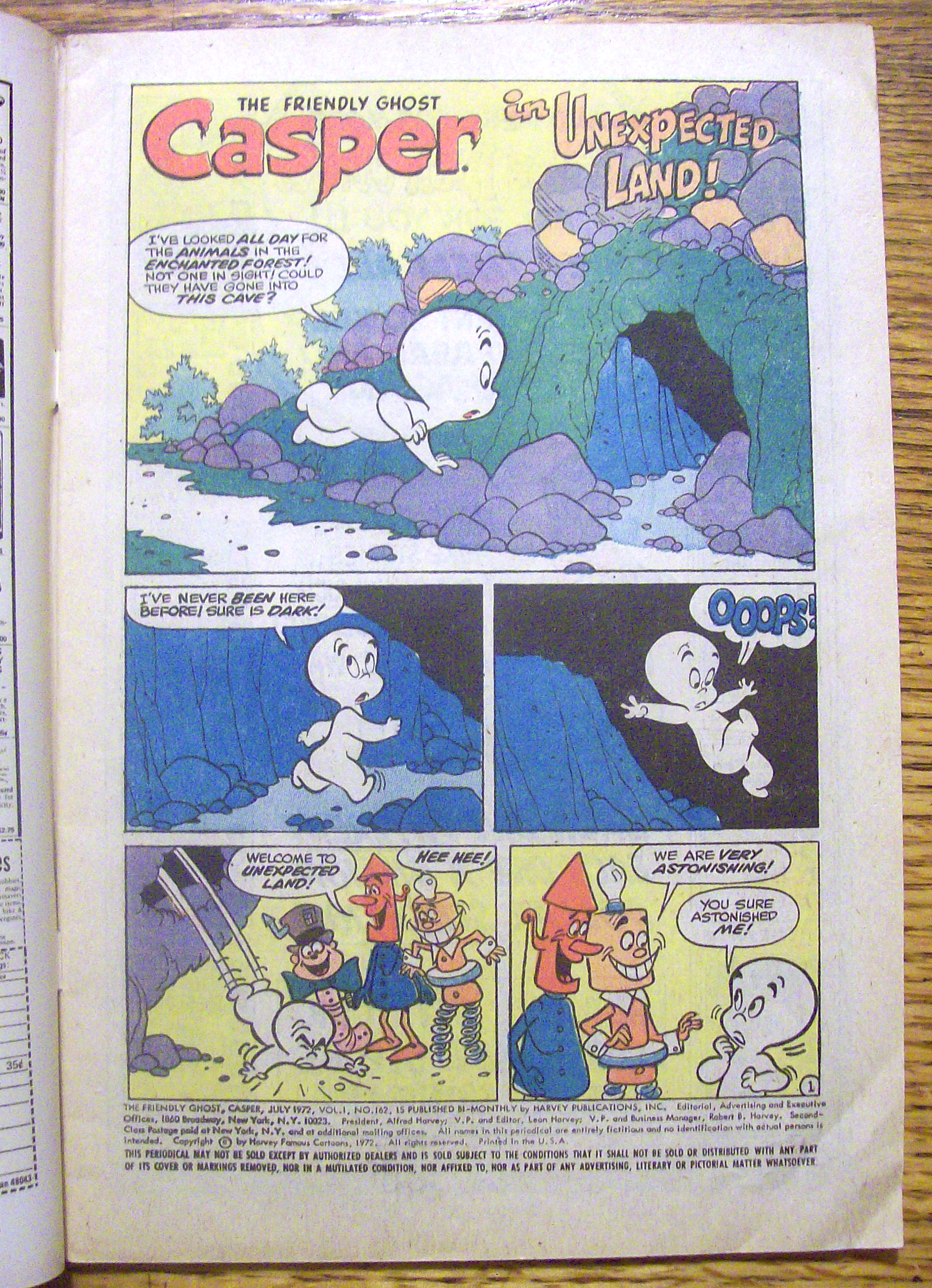 Casper The Friendly Ghost Comic #162-July 1972