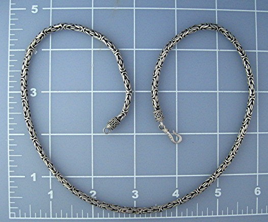 Necklace Sterling Silver 18 Inch Chain Bali