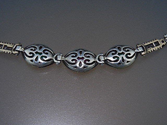 Emerald Ruby CZ Sterling Silver Bracelet India
