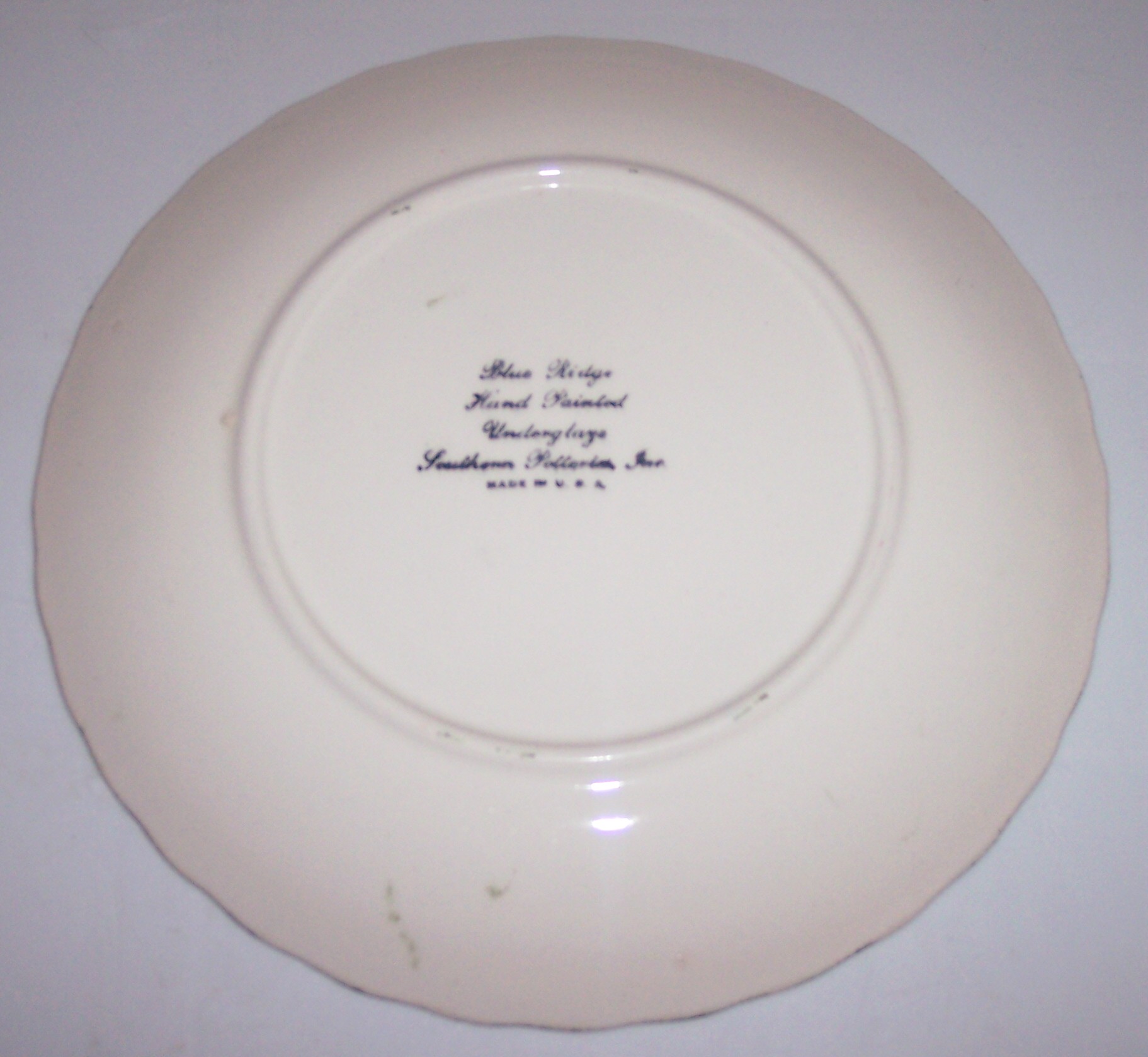 Blue Ridge Pottery Pair Ridge Harvest Bread Plates