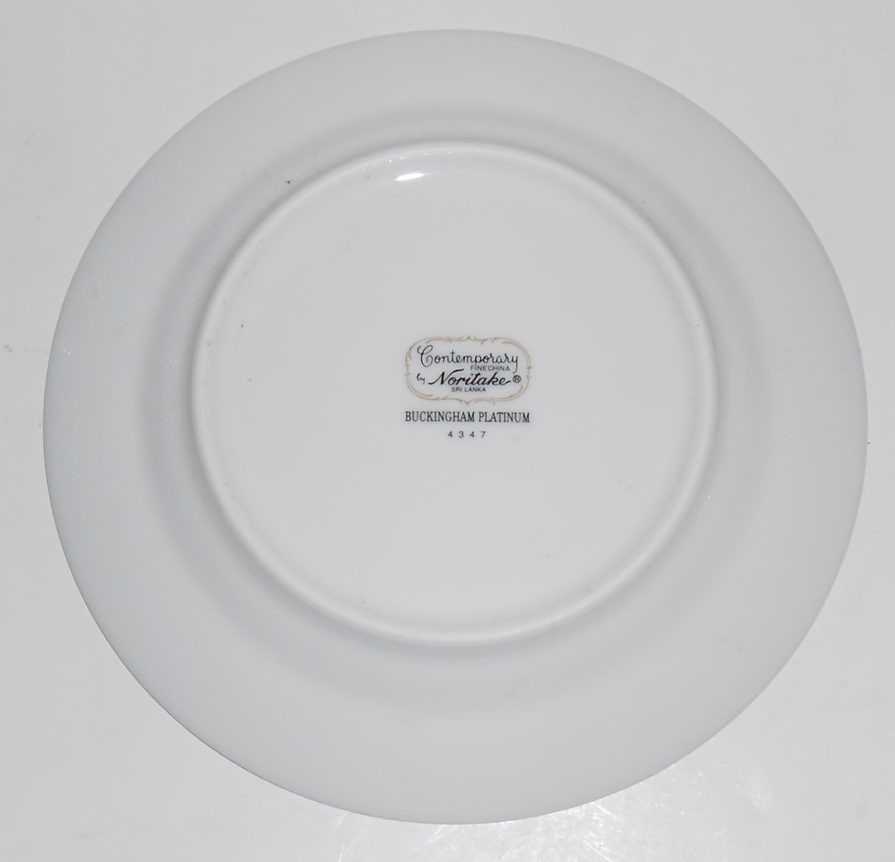 Noritake Porcelain China 4347 Buckingham Platinum Bread