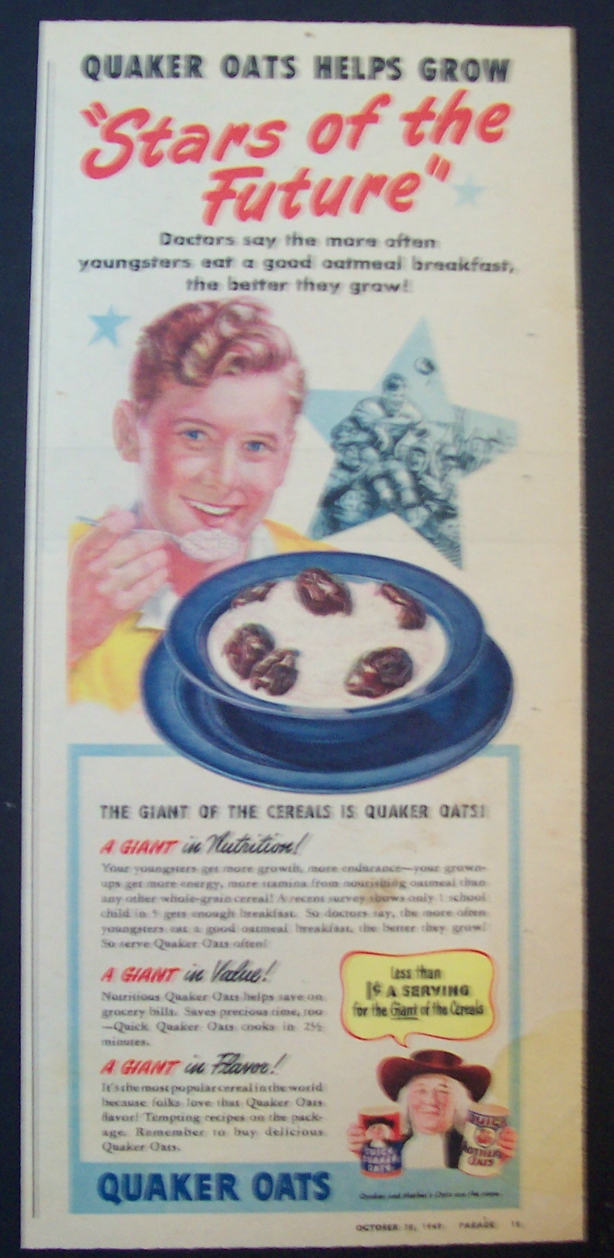 1949 Quaker Oats Cereal