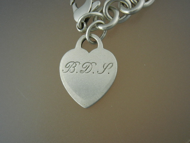 Tiffany Sterling Silver  Bracelet Heart Charm BDP
