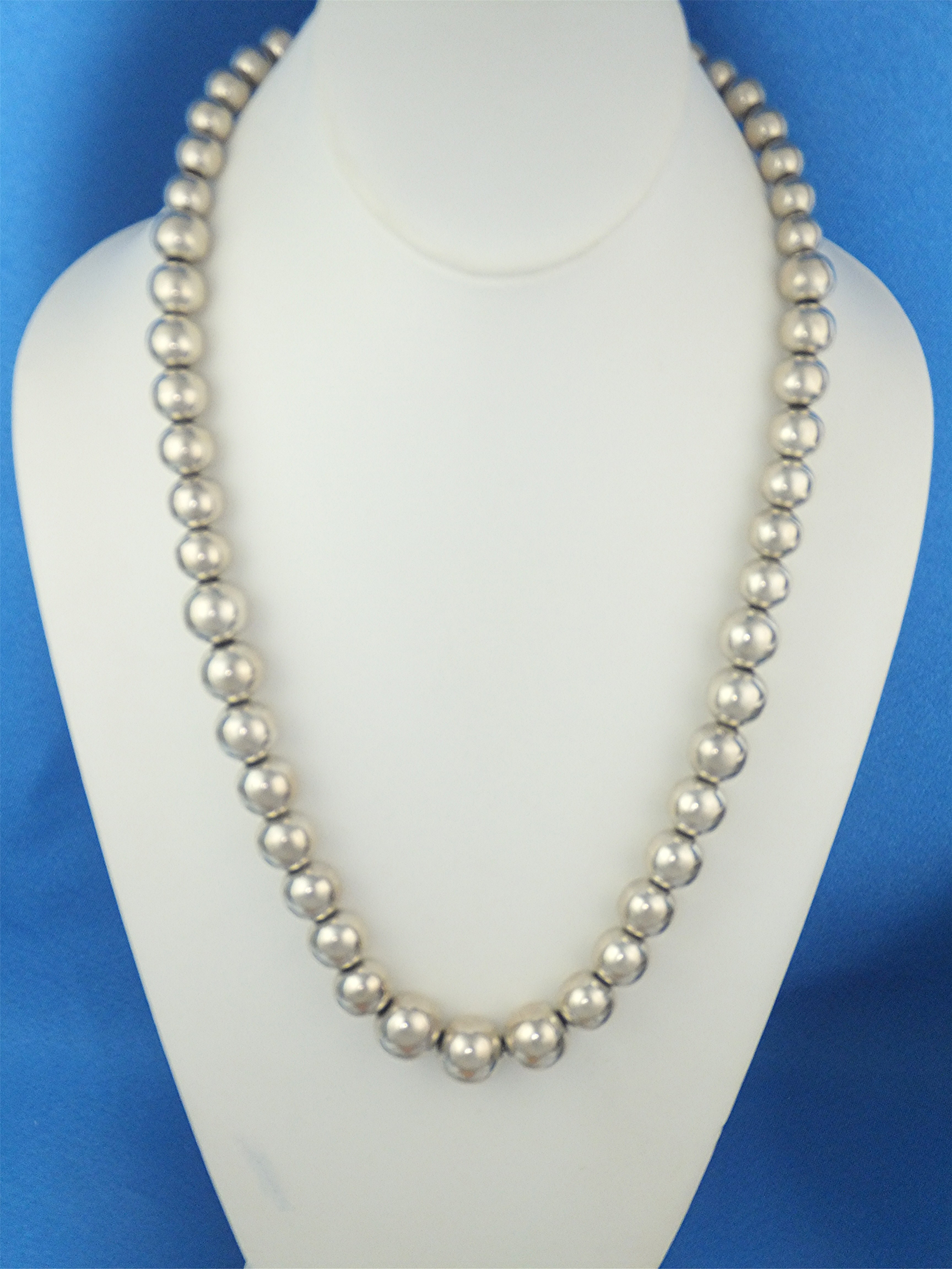 Taxco Mexico  Sterling Silver  Beads  Necklace ALICIA
