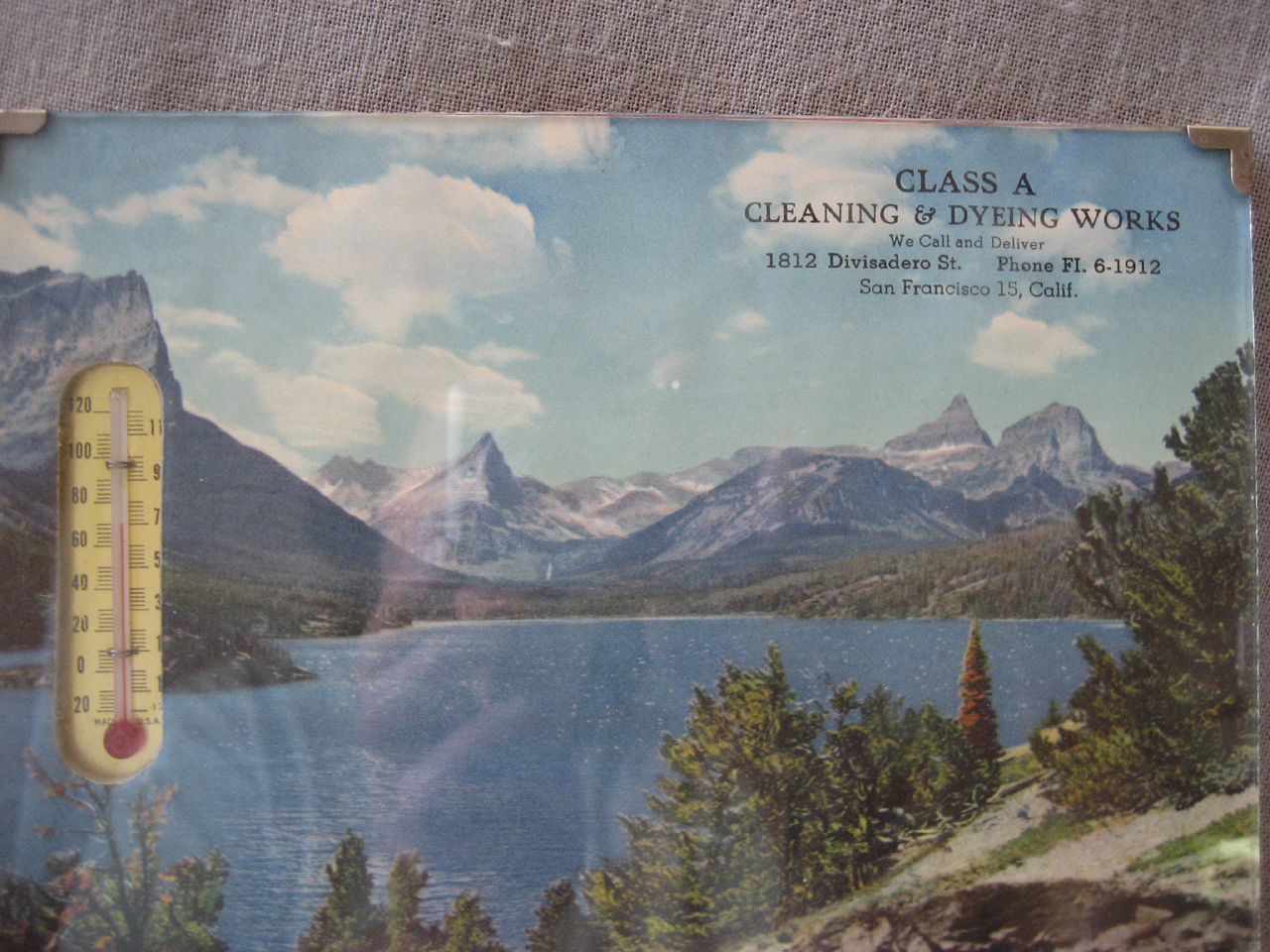 1957 Advertising Calendar and Thermometer
