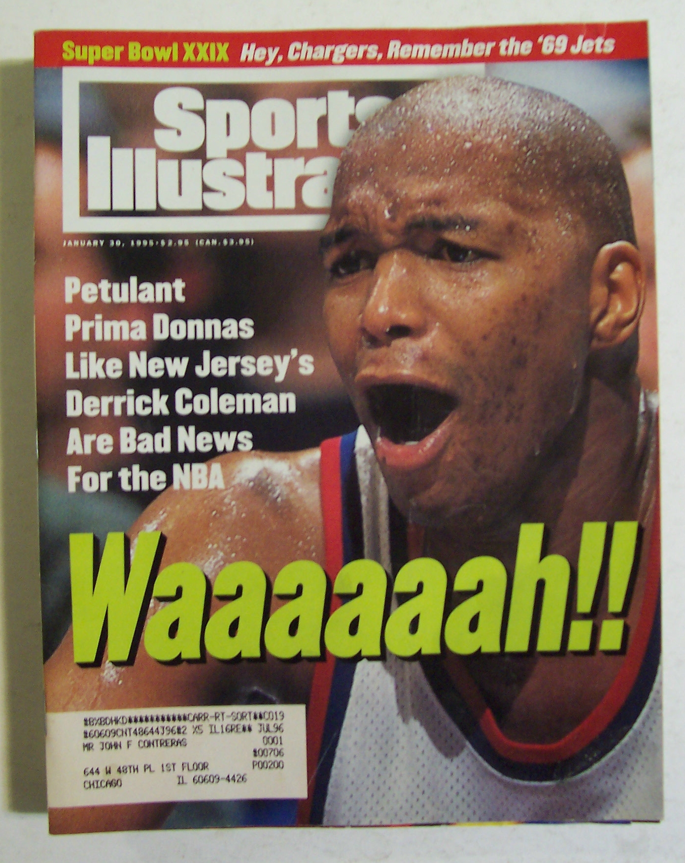 Sports Illustrated Magazine -Jan 30, 1995- D. Coleman