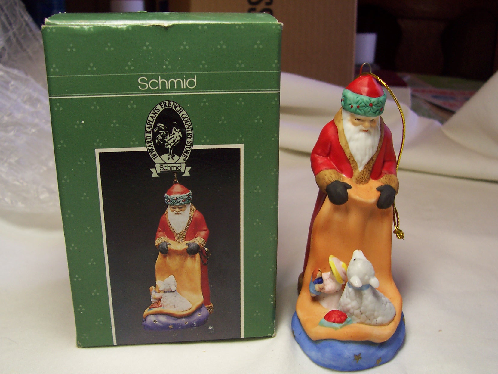 Santa Ornament Schmid Howard Kaplan 1987