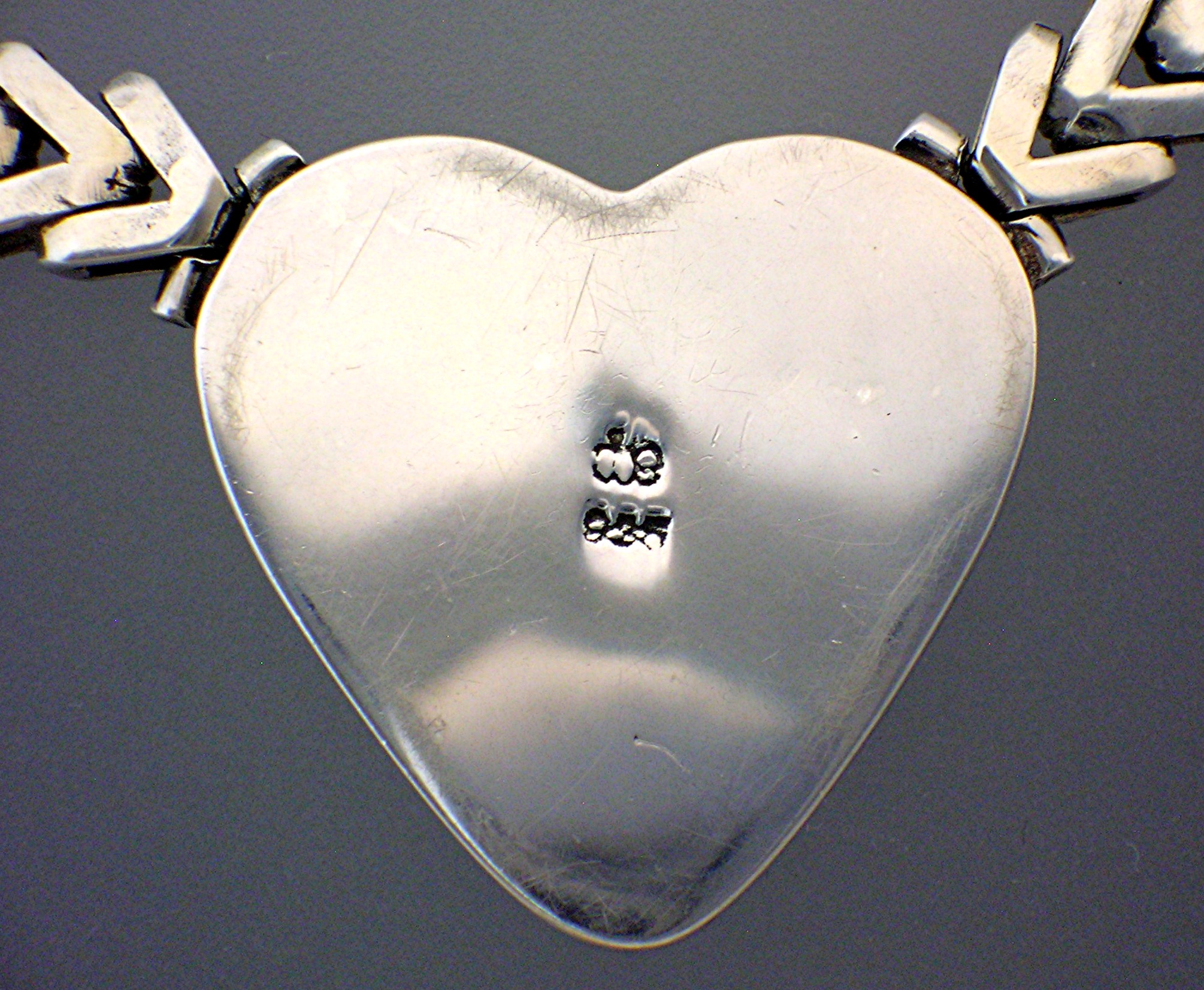 Necklace Sterling Silver Gold Designer DeGruchy Heart