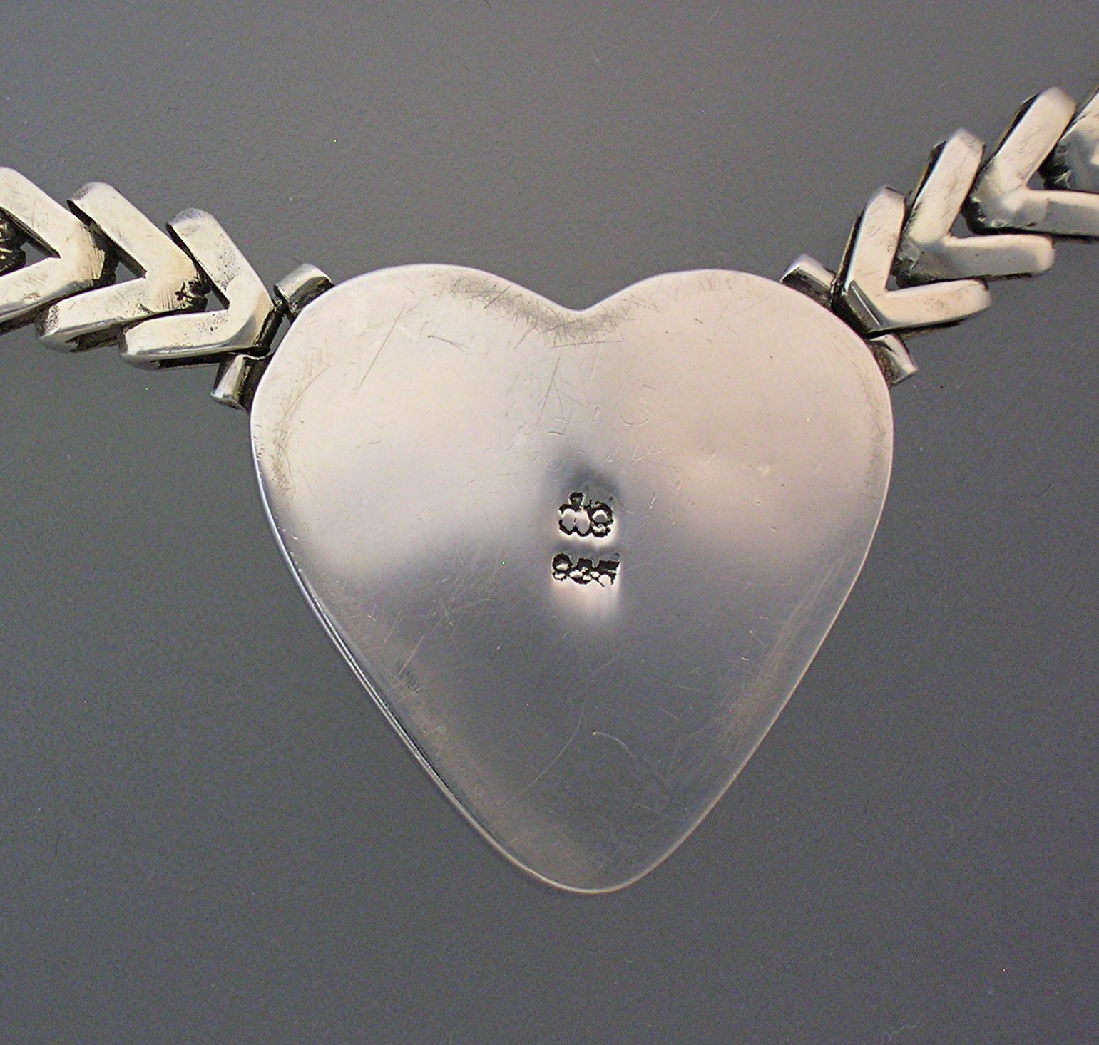 Necklace Sterling Silver Gold Designer DeGruchy Heart