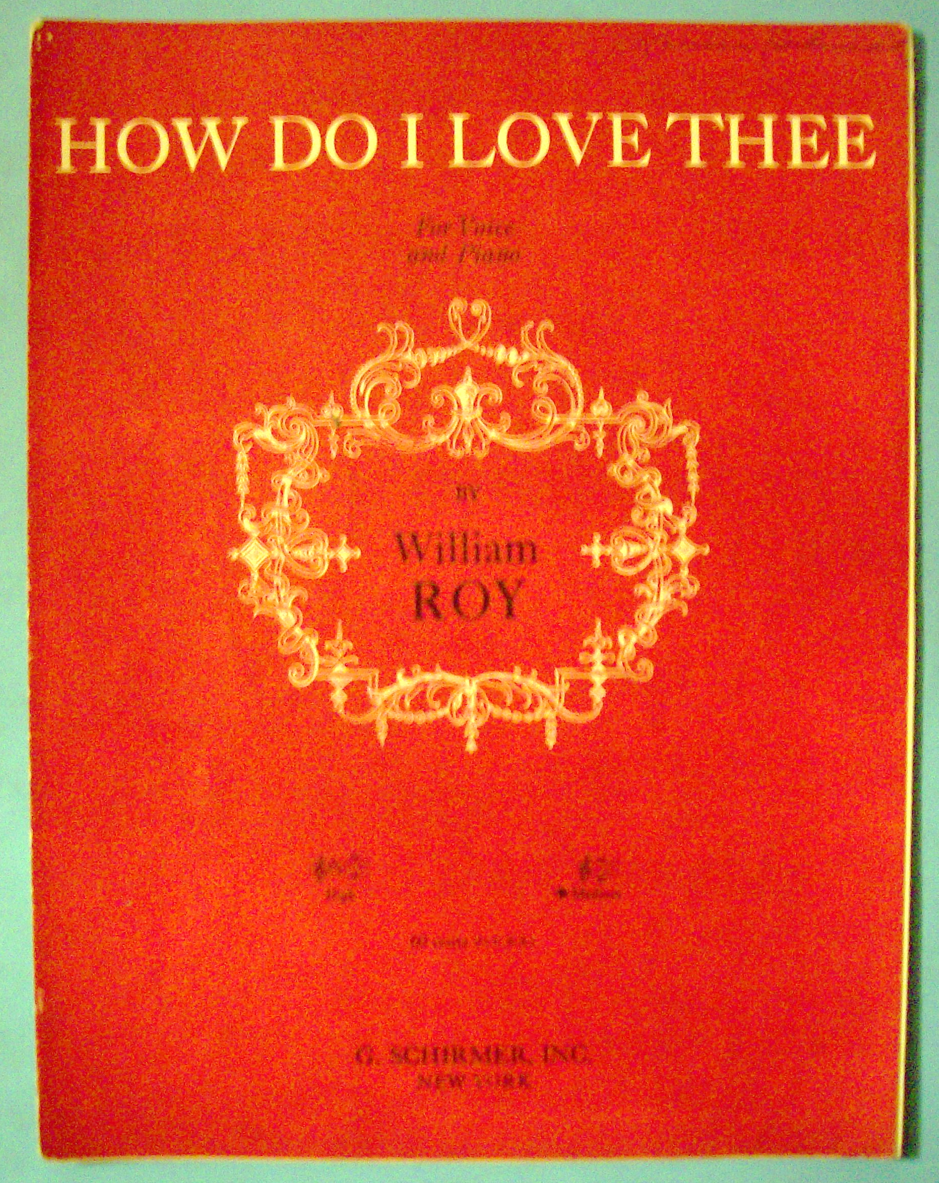 Sheet Music For 1948 How Do I Love Thee