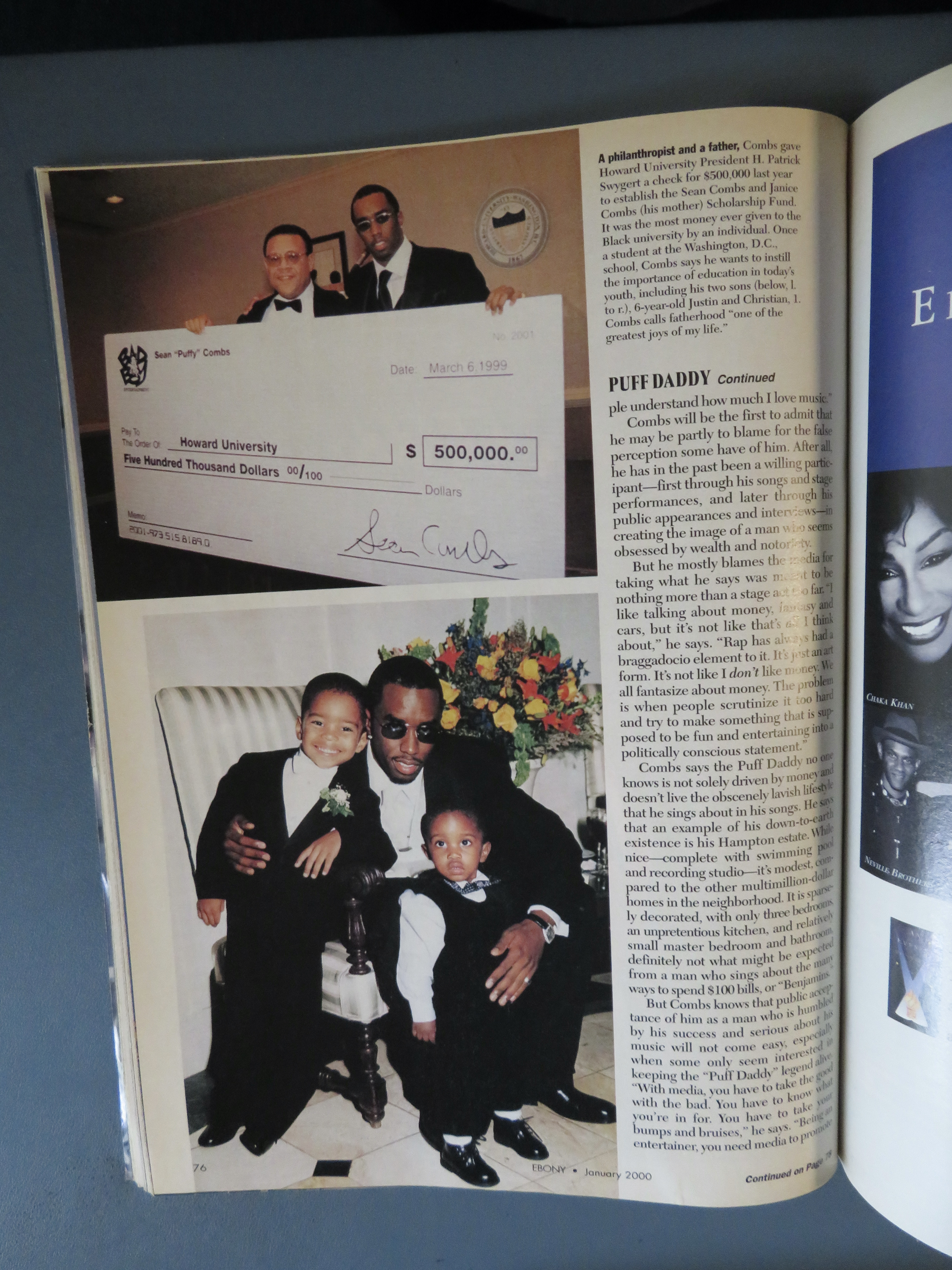 Ebony Magazine - January 2000 - Puff Daddy