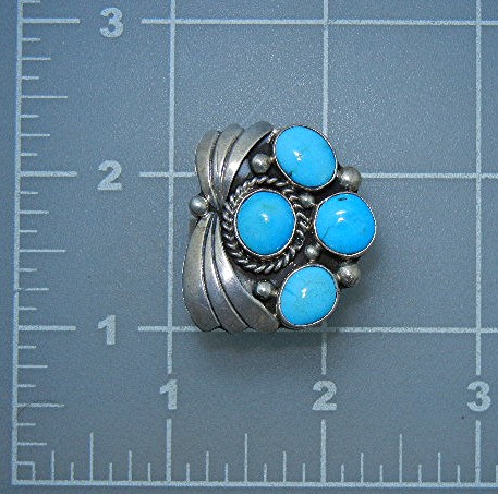 Navajo Sleeping Beauty Turquoise Sterling Silver Ring