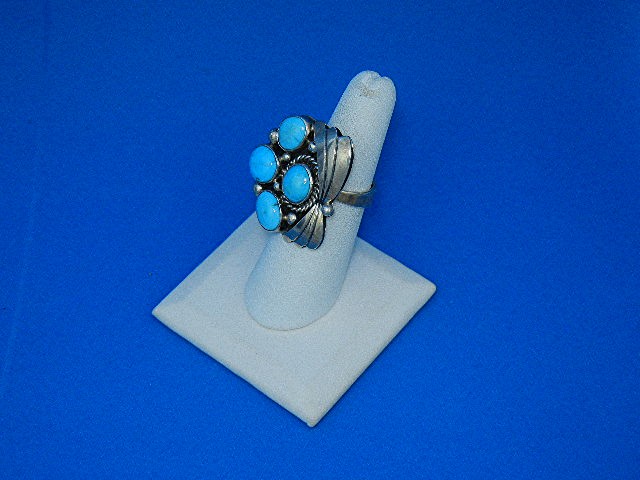 Navajo Sleeping Beauty Turquoise Sterling Silver Ring