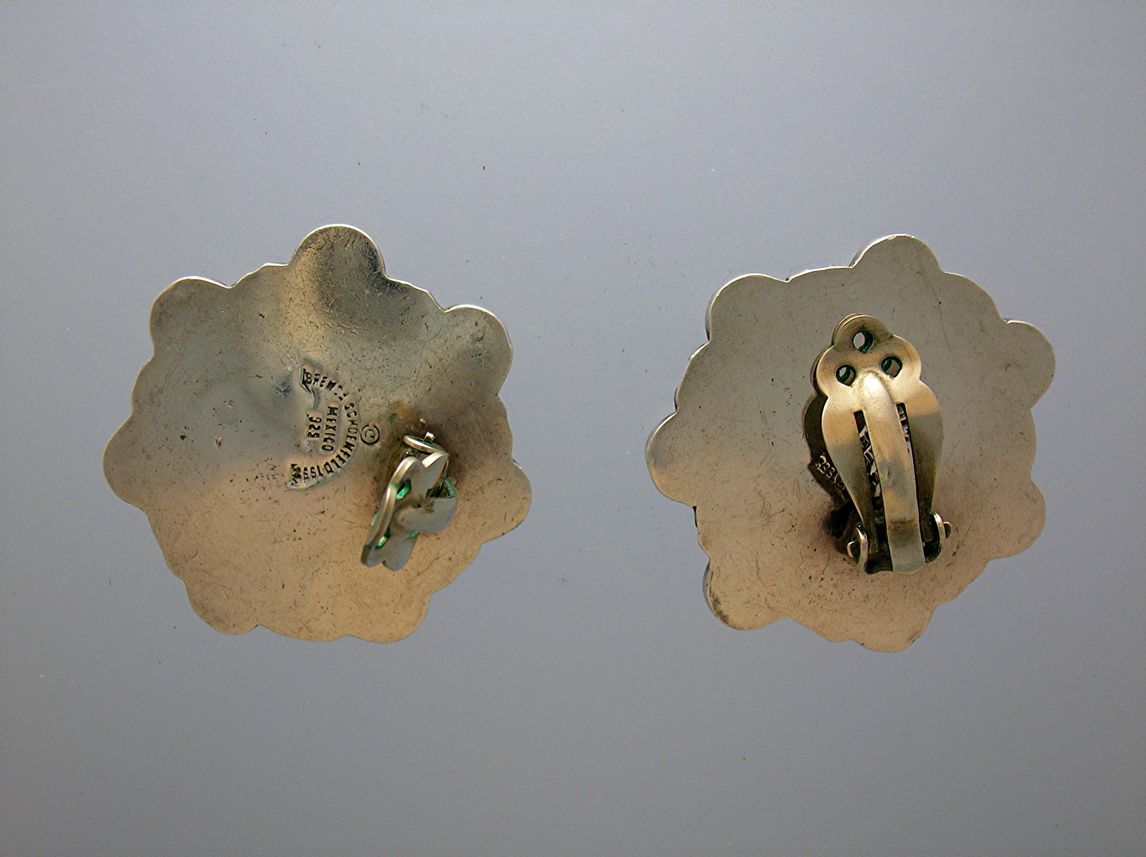 Taxco Mexico Sterling Silver Brenda Schoenfeld Earrings