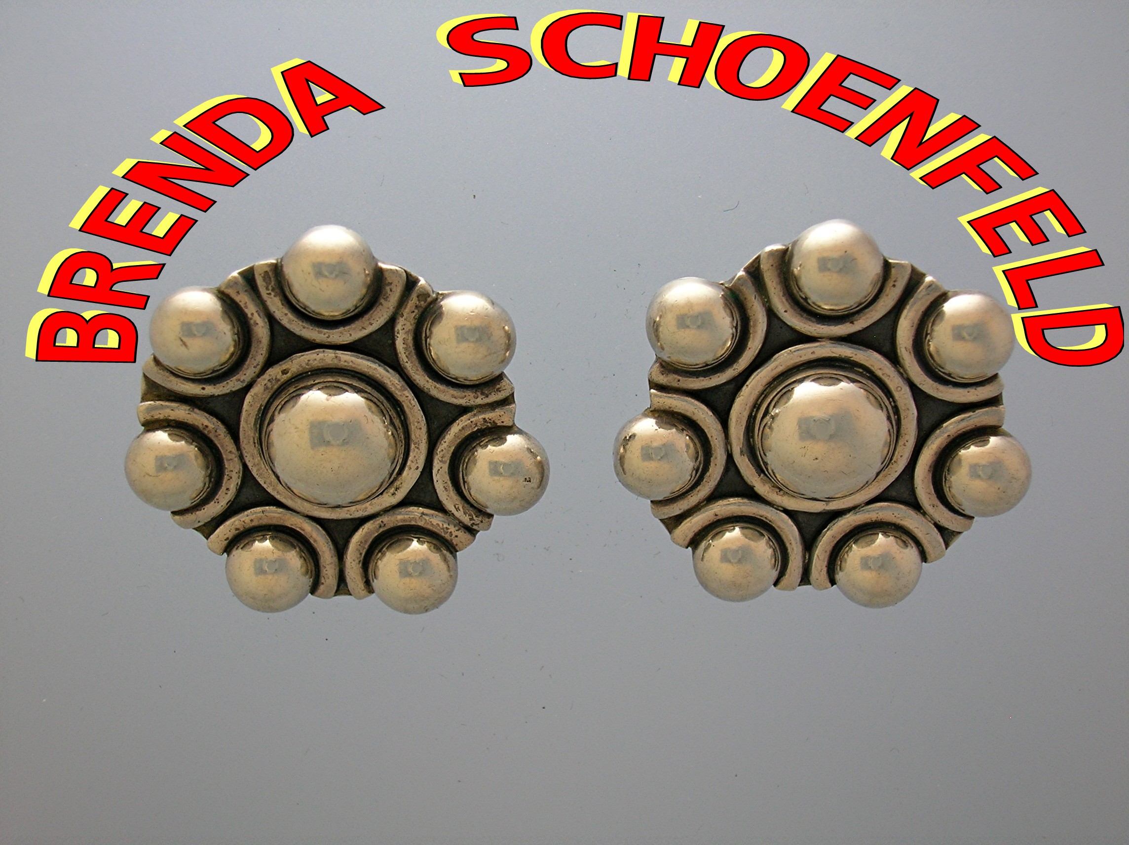 Taxco Mexico Sterling Silver Brenda Schoenfeld Earrings