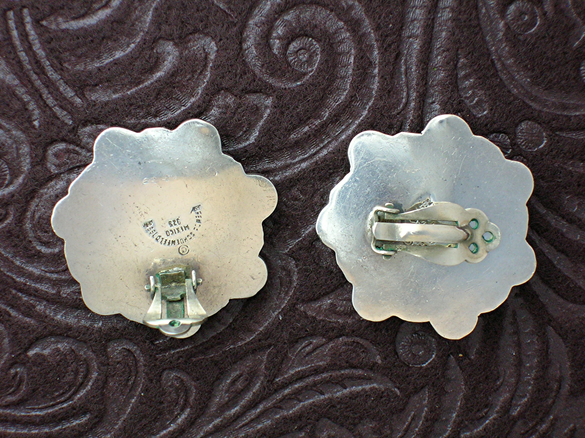 Taxco Mexico Sterling Silver Brenda Schoenfeld Earrings