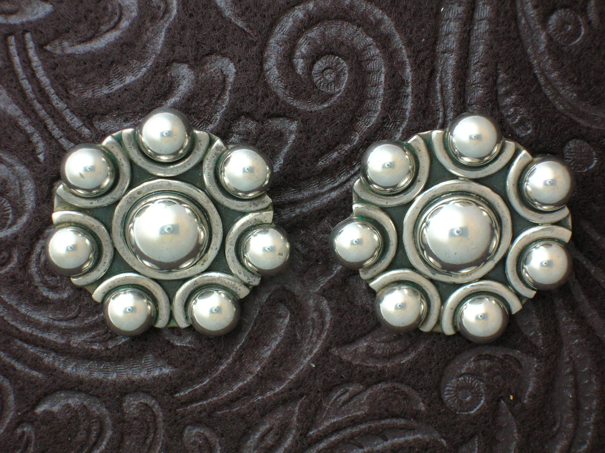 Taxco Mexico Sterling Silver Brenda Schoenfeld Earrings