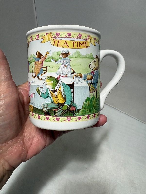 Hallmark Tea Time Mug with Anthropomorphic Animals 8 fluid ounces