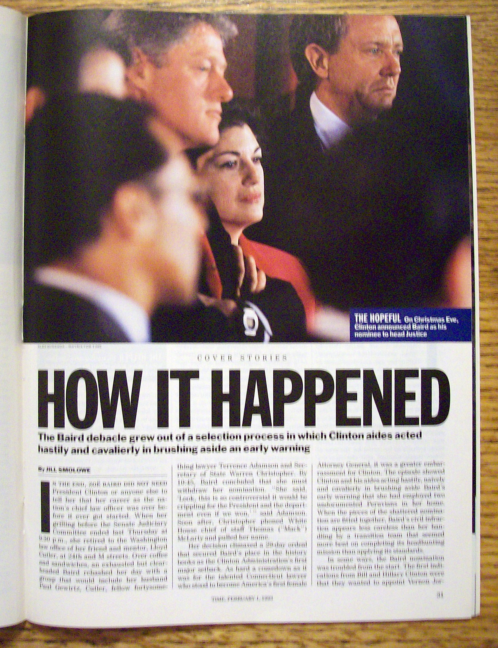 Time Magazine-February 1, 1993-Zoe Baird