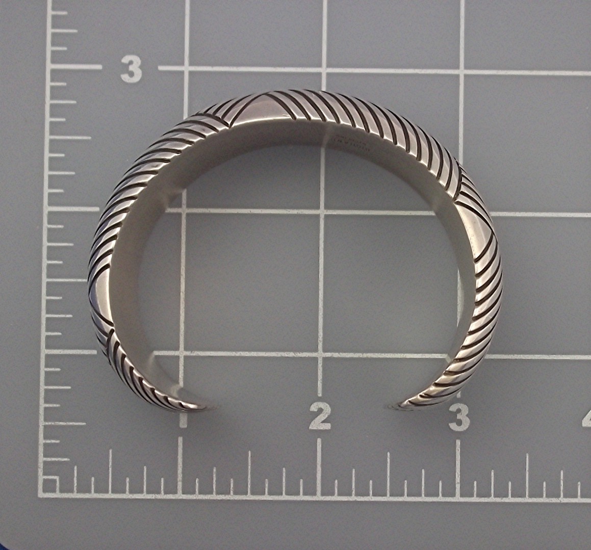 Navajo Sterling Silver Cuff Signed BIGHAND