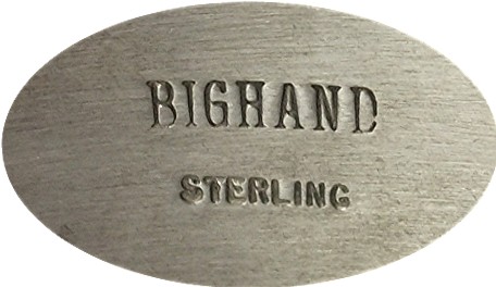 Navajo Sterling Silver Cuff Signed BIGHAND