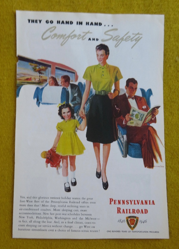 1946 Pennsylvania Railroad w/Woman Walking with Girl