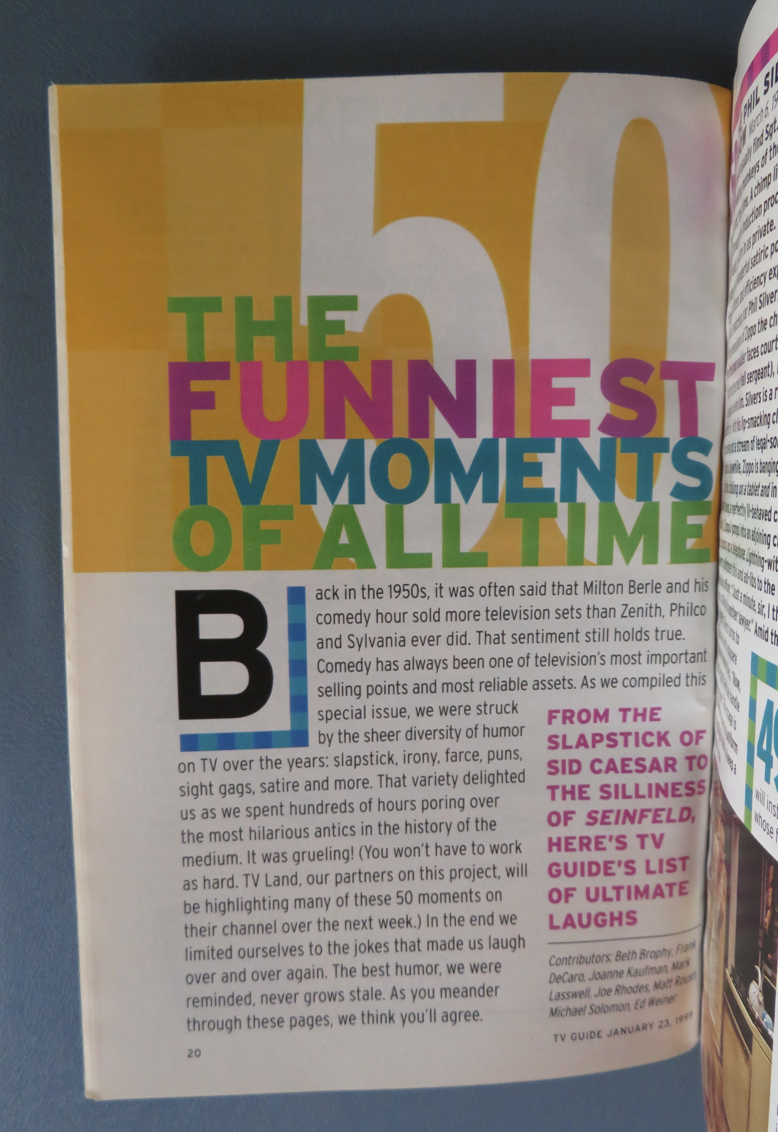 TV Guide January 23 - 29, 1999 50 Funniest Moments