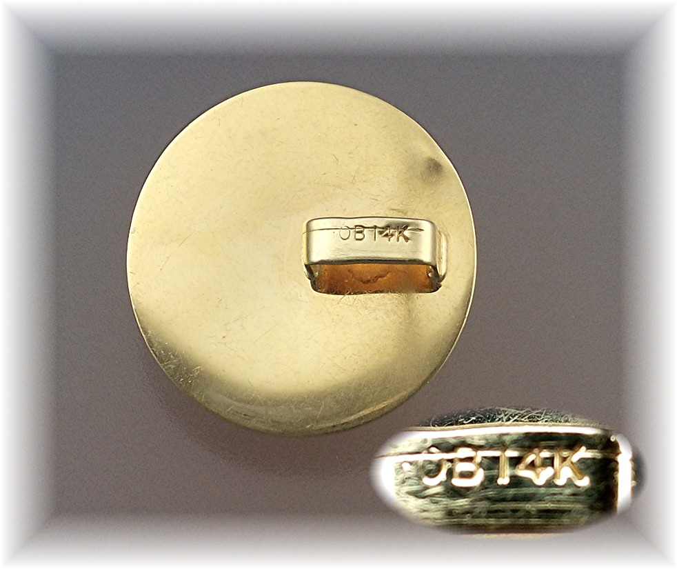 14K Gold  Cameo Omega Pendant Slide