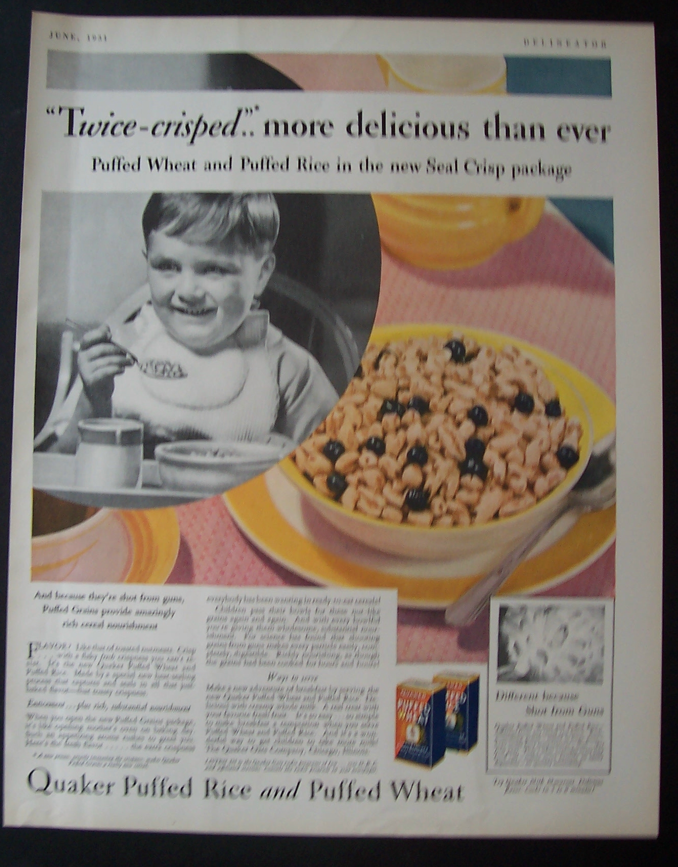 1931  Quaker  Puffed  Rice & Puffed  Wheat