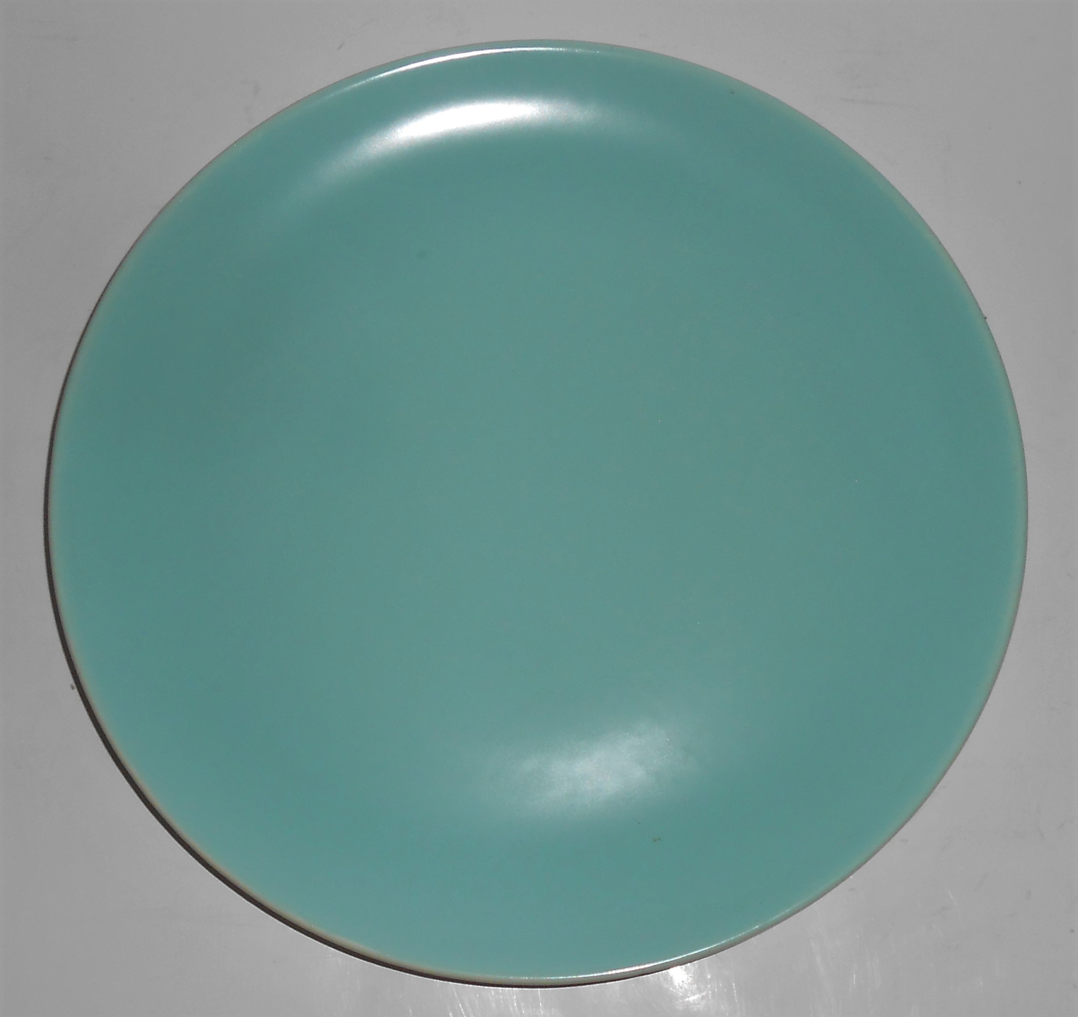 Catalina Pottery Rancho Ware Aqua/Ivory Duotone Din