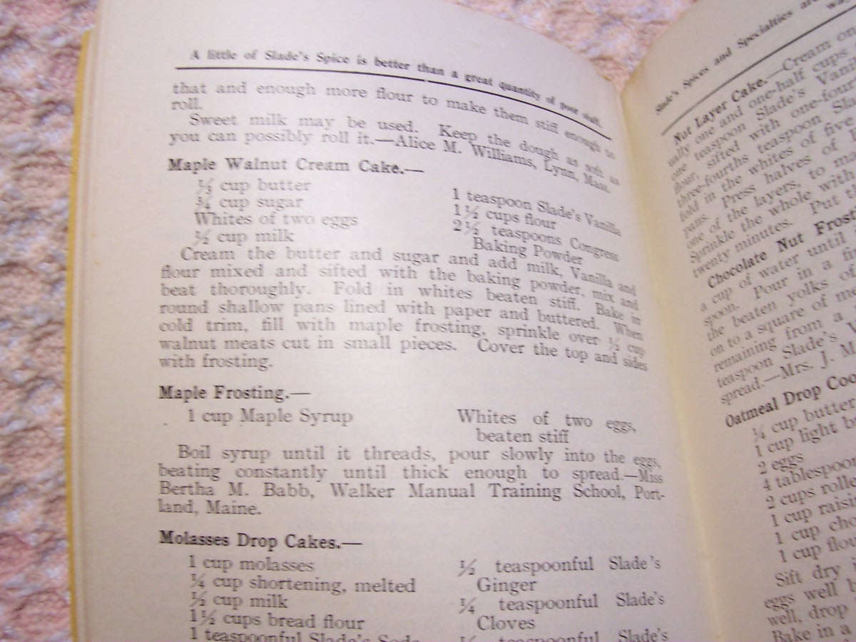 Slade's Cooking School Recipes, 1914