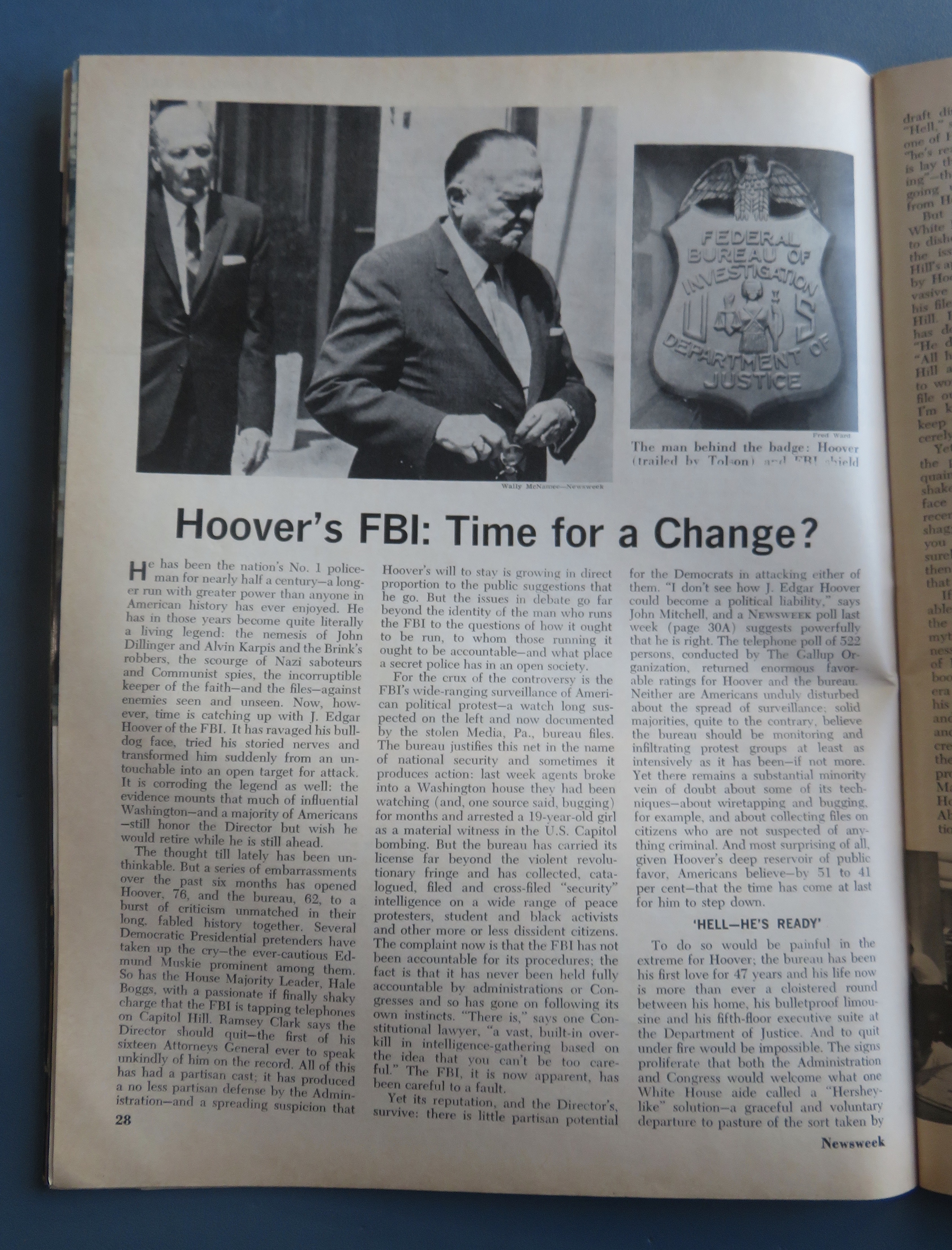 Newsweek Magazine May 10, 1971 Hoover's FBI