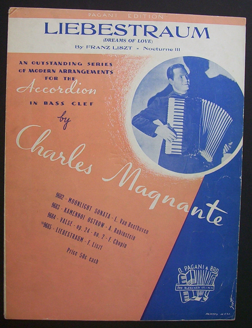 Sheet Music For 1938 Liebestraum (Dreams  Of  Love)