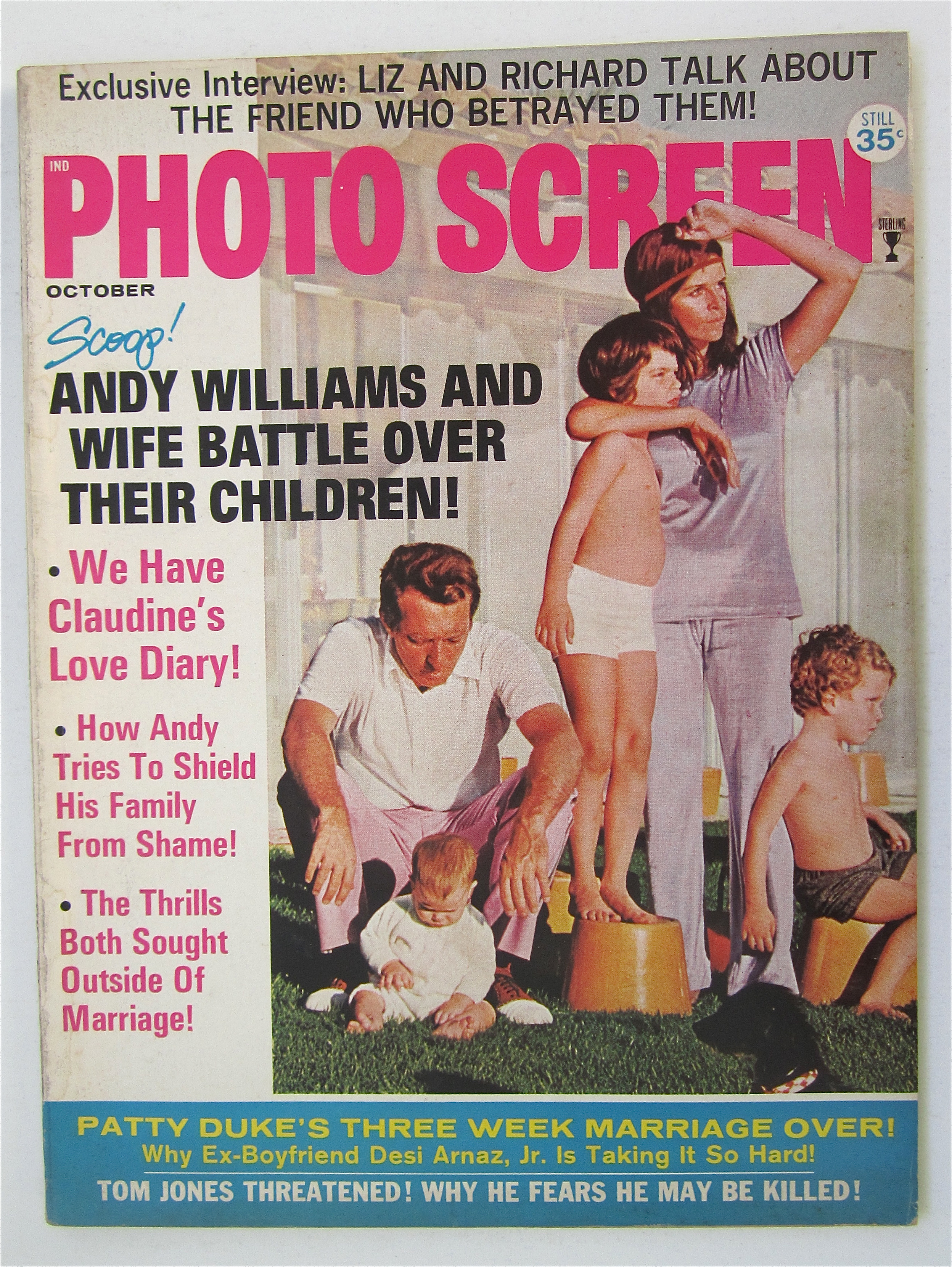 Photo Screen Magazine October 1970 Andy Williams & Wife