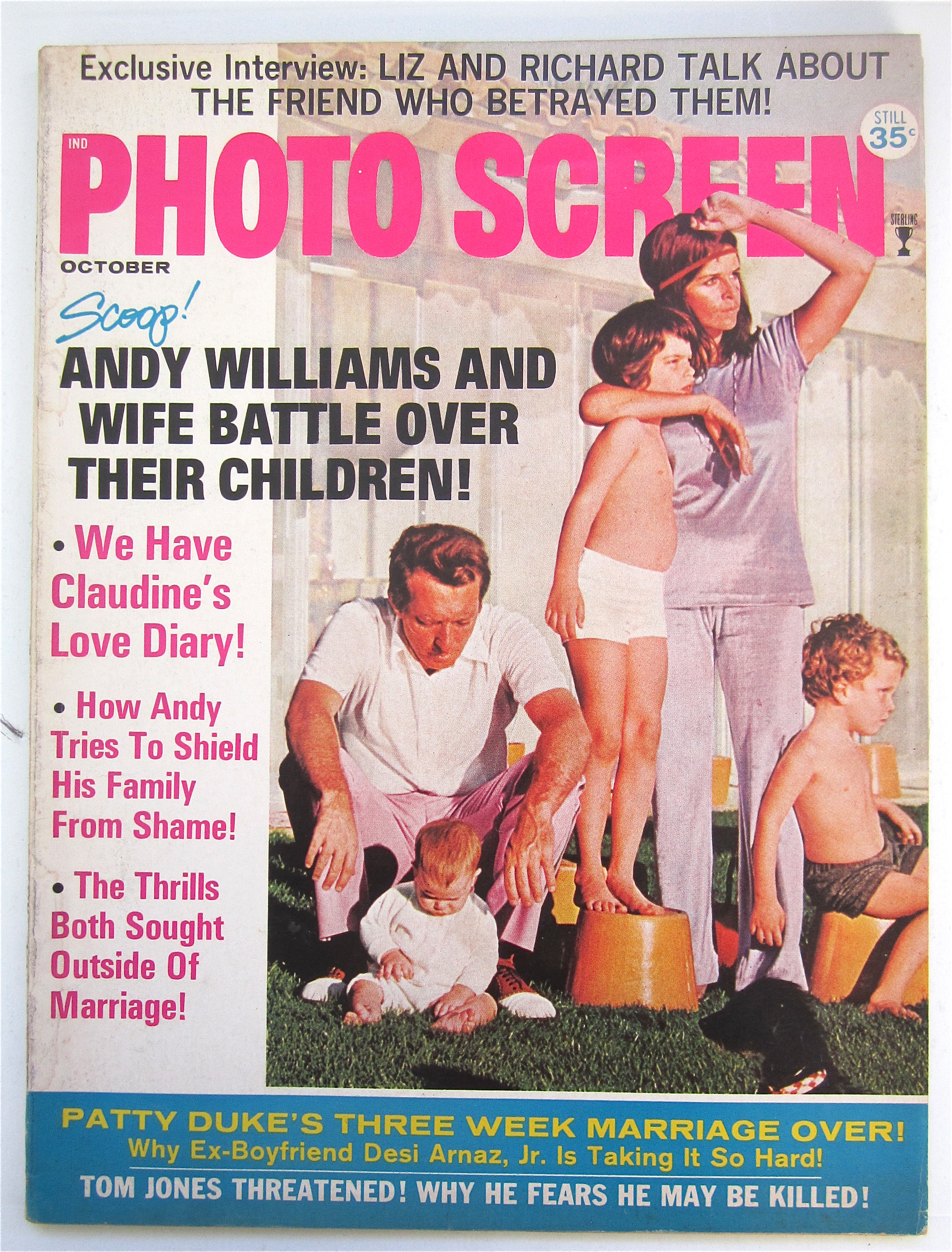Photo Screen Magazine October 1970 Andy Williams & Wife
