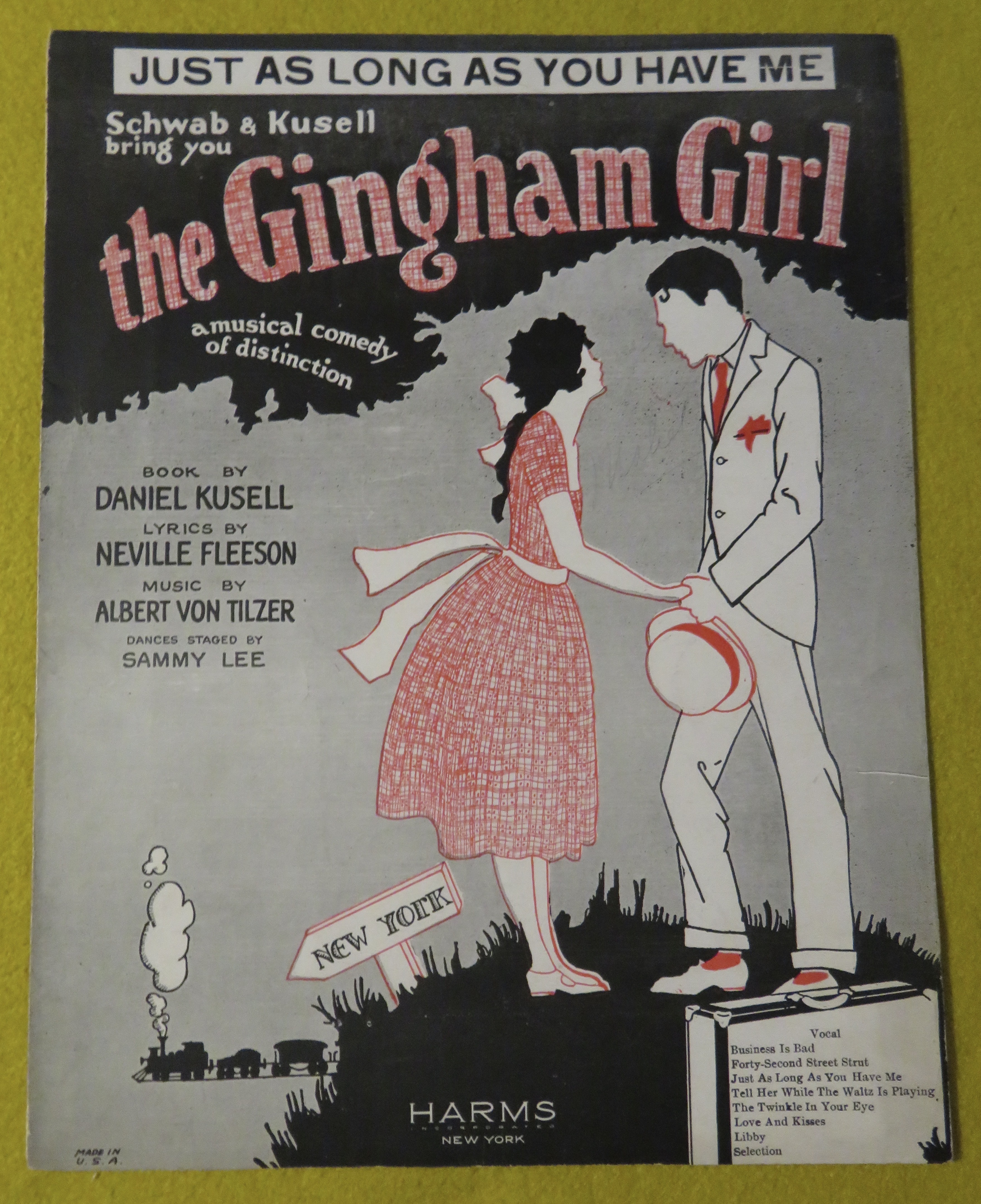 1922 Just As Long As You Have Me Sheet Music