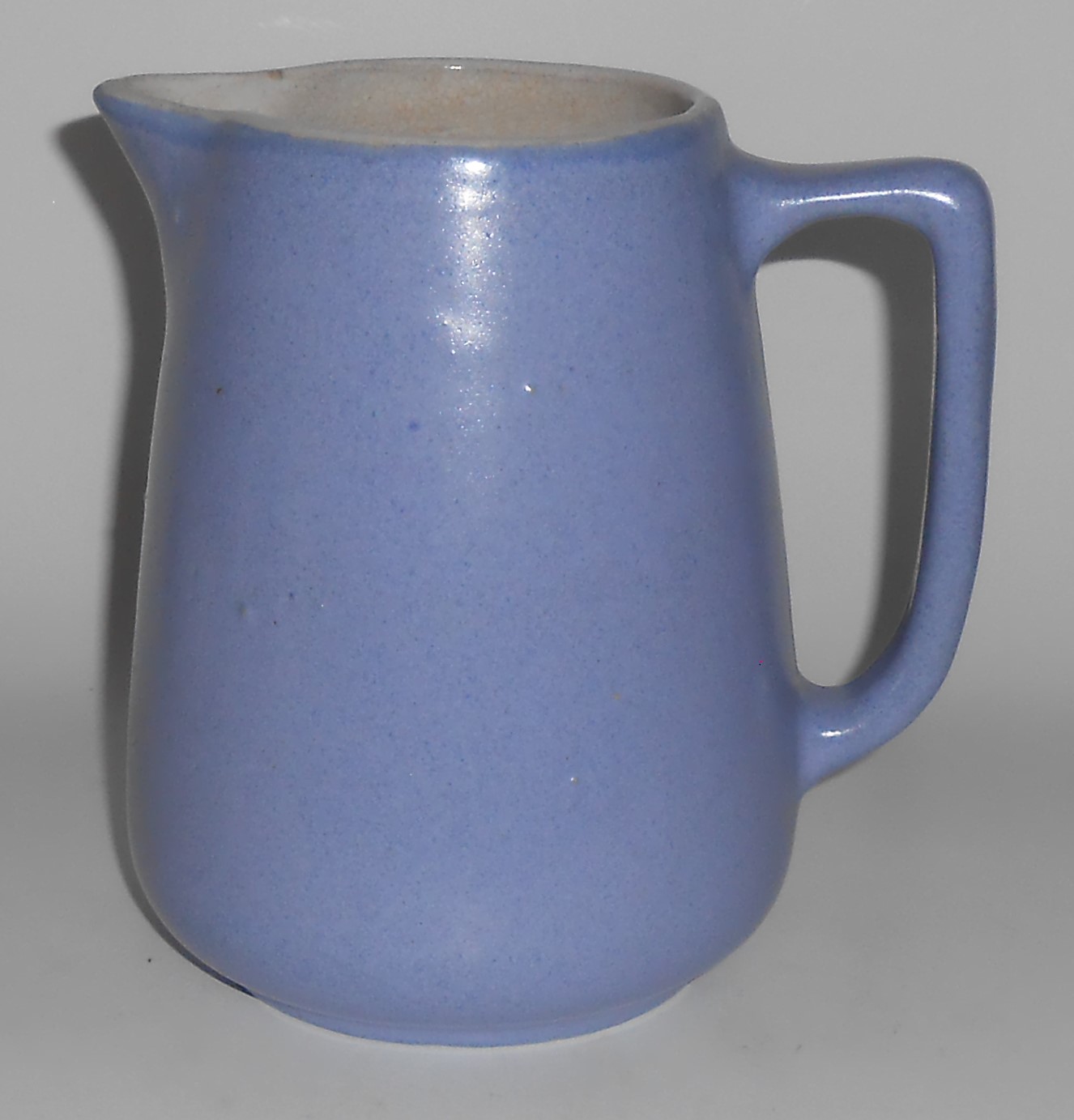 Zaneville Stoneware Pottery #42 Blue/White Duotone Pitc