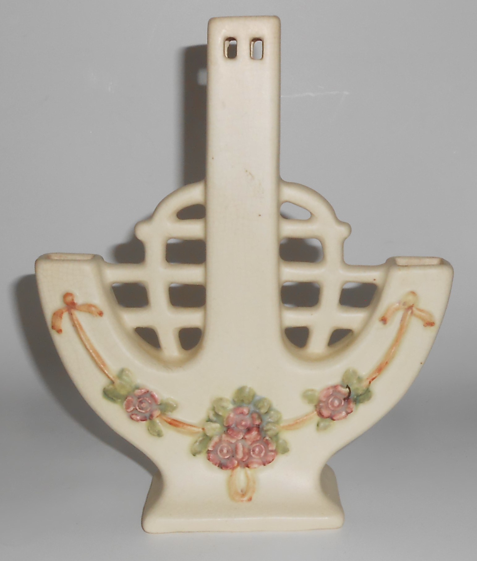 Weller Art Pottery Roma Triple Bud Vase