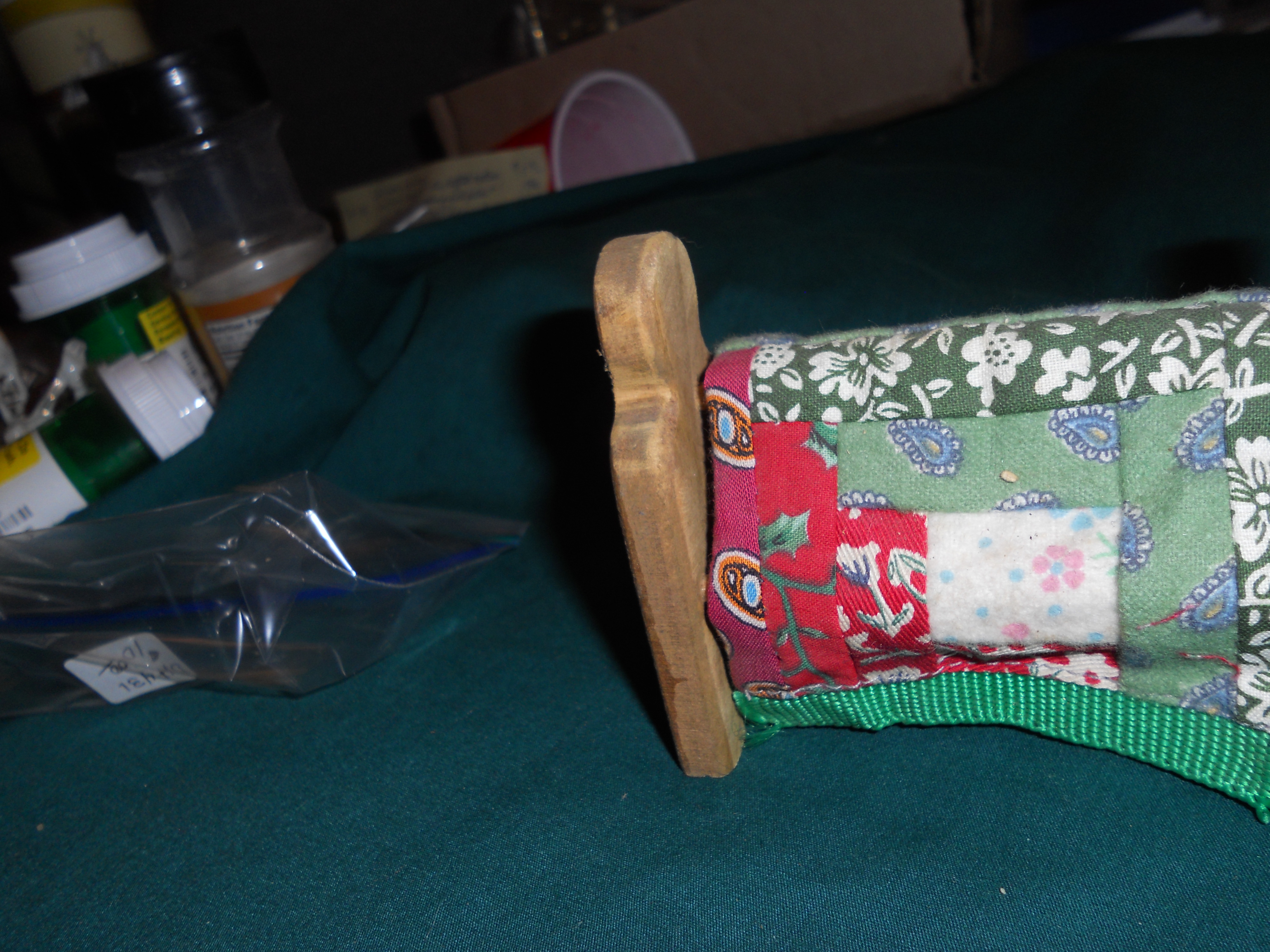 Dollhouse Quilt Rack and Quilt Wood Cloth