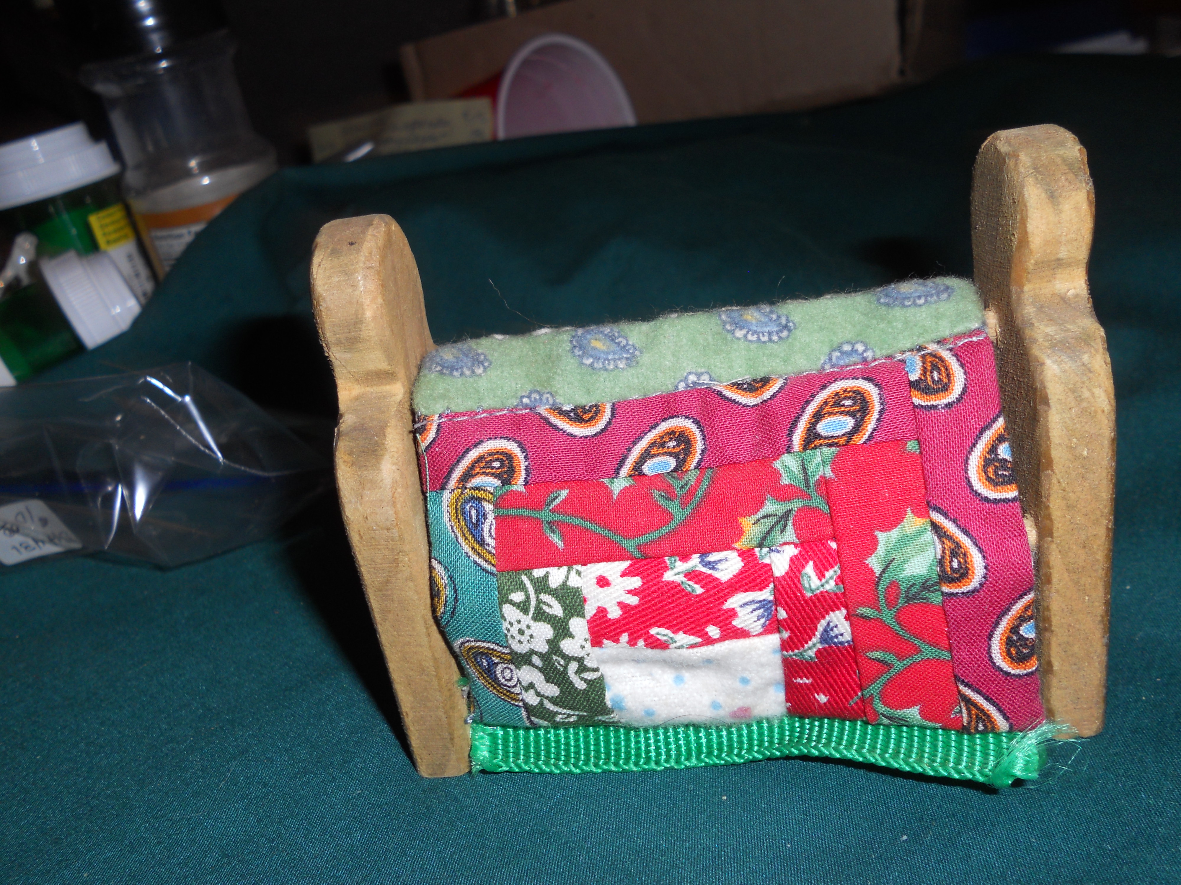 Dollhouse Quilt Rack and Quilt Wood Cloth