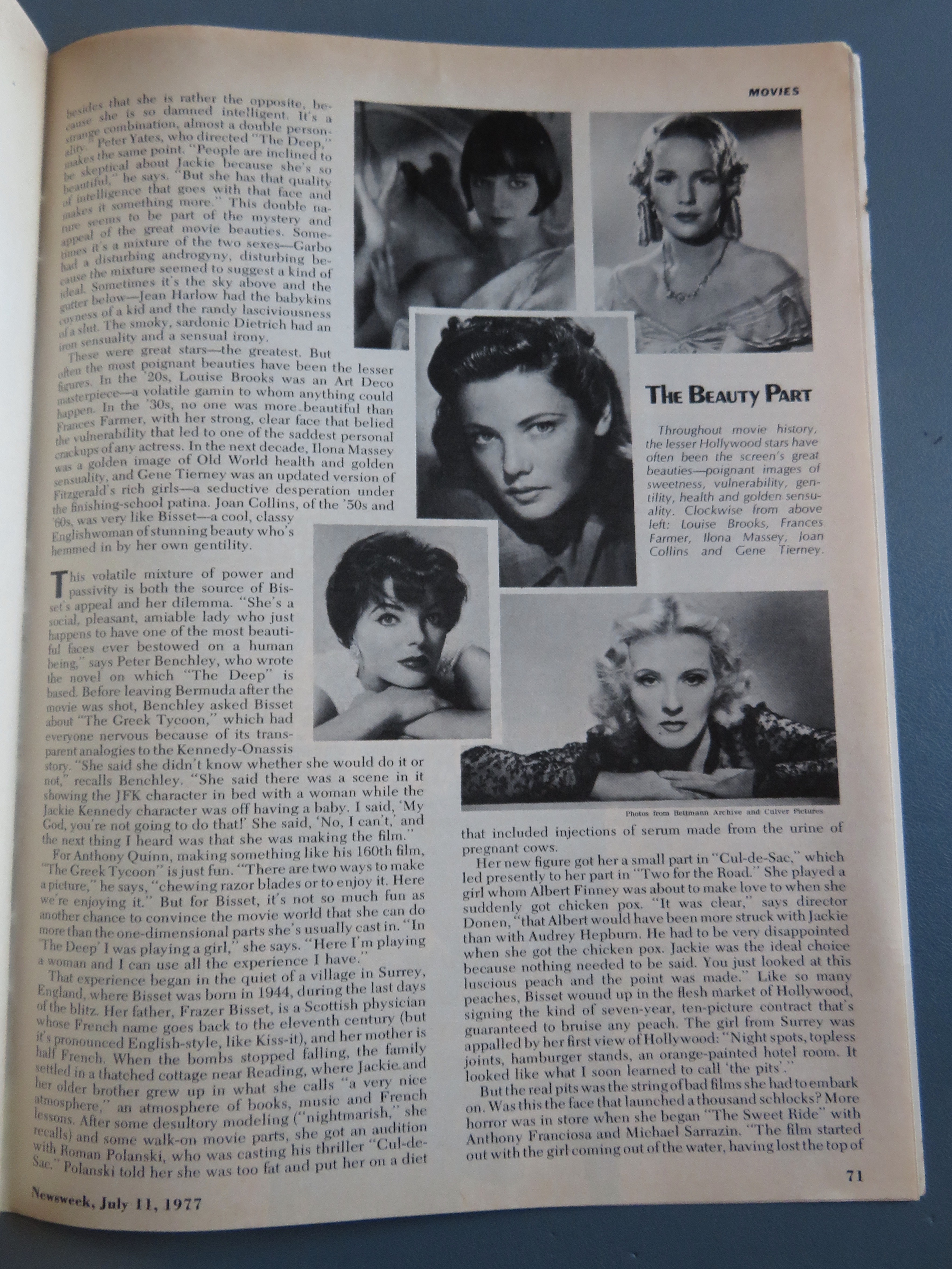 Newsweek Magazine-July 11, 1977-Jacqueline Bisset